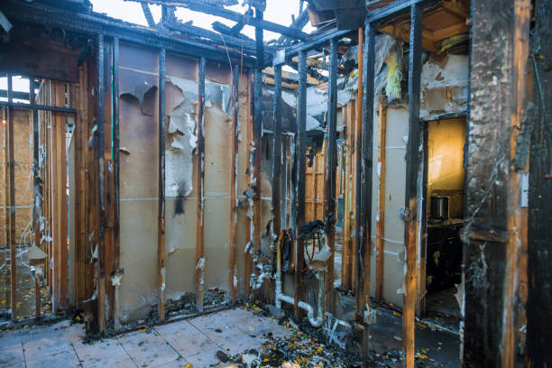 Professional Fire Damage Restoration technician working in Perry Heights, OH